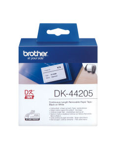 Brother - DK-44205 - Ruban continu support papier adhésif repositionnable de 15 m et largeur 62 mm 2
