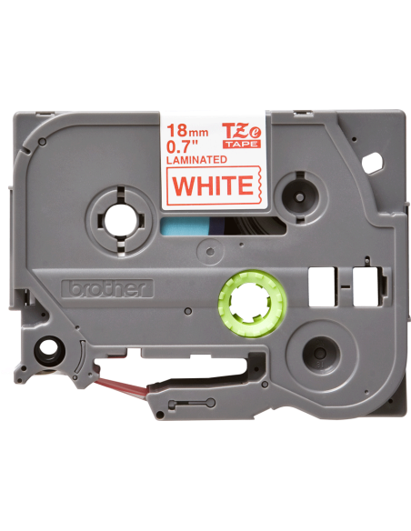 Brother - TZE-242 - Etiquettes - Rouge sur Blanc - Rouleau (18 mm x 8 m) - autocollant lamainé