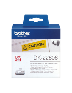 Brother - DK-22606 - Ruban jaune continu support film adhésif de 15 m et largeur 62 mm 2