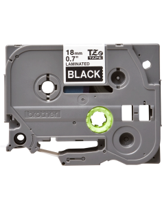 Brother - TZE-345 - Etiquettes - Blanc sur Noir  - Rouleau (18 mm x 8 m) - autocollant laminé 2