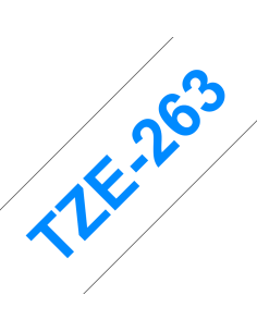 Brother - TZE-263 - Etiquettes - Bleu sur Blanc - Rouleau (36 mm x 8 m) - autocollant laminé