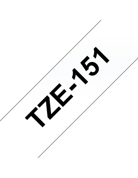 Brother - TZE-151 - Etiquettes - Noir sur Transparent - Rouleau (24 mm x 8 m) - autocollant lamainé