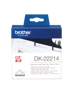 Brother - DK-22214 - Ruban blanc continu support papier adhésif de 30 m et largeur 12 mm 2