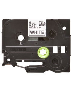Brother - TZE-FX221 - Etiquettes - Noir sur Blanc 9 mm - Rouleau (0,9 cm x 8 m) - laminé flexi ID 2