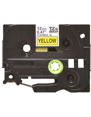 Brother - TZE-FX631 - Etiquettes - Noir sur Jaune - 12 mm - Rouleau (1,2 cm x 8 m) - laminé flexi ID