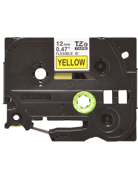 Brother - TZE-FX631 - Etiquettes - Noir sur Jaune - 12 mm - Rouleau (1,2 cm x 8 m) - laminé flexi ID
