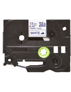 Brother - TZE-FA3 - Etiquettes - Bleu sur Blanc - Rouleau (12 mm x 3 m) textile thermocollant 2