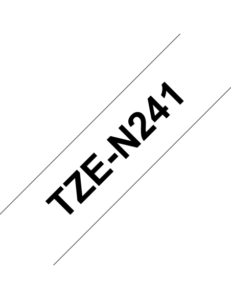 Brother - TZE-N241 - Etiquettes - Noir sur Blanc - 18 mm - Rouleau (1,8 cm x 8 m) - non laminé