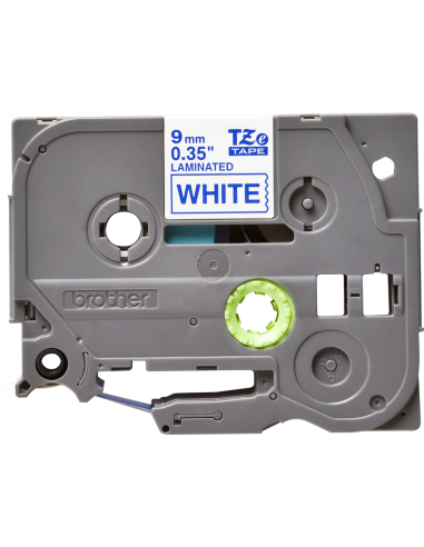 Brother - TZE-223 - Etiquettes - Bleu  sur Blanc - Rouleau (9 mm x 8 m) - autocollant lamainé