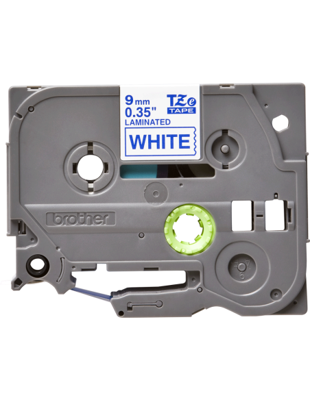 Brother - TZE-223 - Etiquettes - Bleu  sur Blanc - Rouleau (9 mm x 8 m) - autocollant lamainé