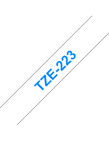 Brother - TZE-223 - Etiquettes - Bleu  sur Blanc - Rouleau (9 mm x 8 m) - autocollant lamainé