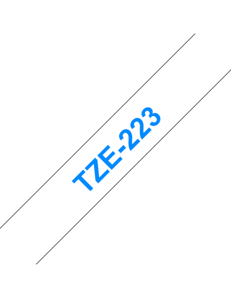 Brother - TZE-223 - Etiquettes - Bleu  sur Blanc - Rouleau (9 mm x 8 m) - autocollant lamainé