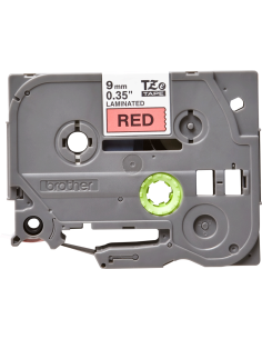 Brother - TZE-421 - Etiquettes - Noir sur Rouge 9 mm - Rouleau (0,9 cm x 8 m) - autocollant laminé 2