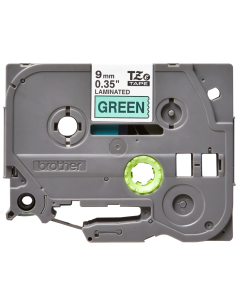 Brother - TZE-721 - Etiquettes - Noir sur Vert - 9 mm - Rouleau (0,9 cm x 8 m) - autocollant laminé 2