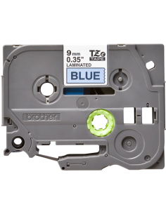 Brother - TZE-521 - Etiquettes - Noir sur Bleu - Rouleau (9 mm  x 8 m) - autocollant laminé 2