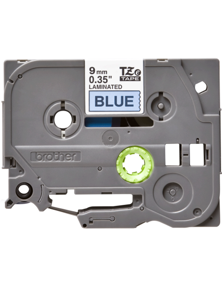 Brother - TZE-521 - Etiquettes - Noir sur Bleu - Rouleau (9 mm  x 8 m) - autocollant laminé