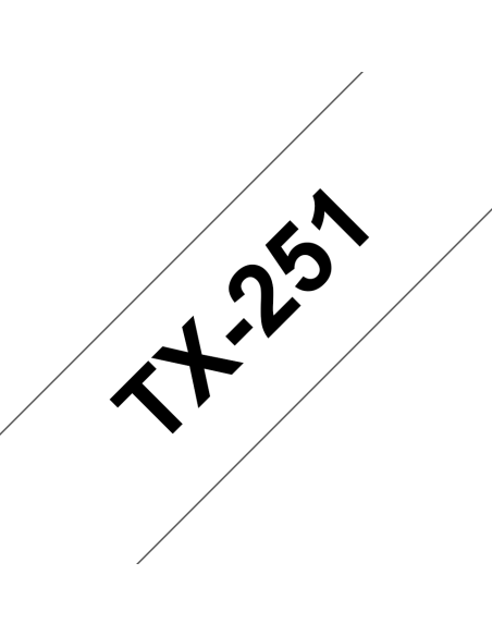 Brother - TX251 - Ruban - Noir/Blanc - 24 mm (2,4 cm x 15 m) - laminé