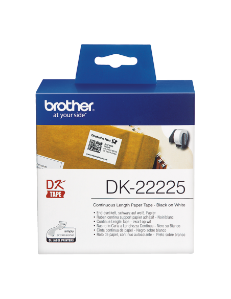 Brother - DK-22225 - Ruban continu support papier adhésif de 30 m et largeur 38 mm