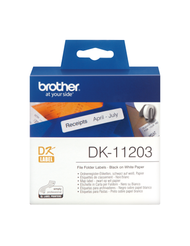 Brother - DK-11203 - Etiquettes de classement 17 x 87 mm - 300 étiquettes 