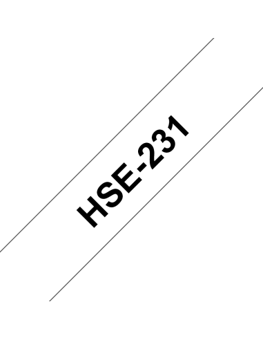 Brother - HSE231 - Cartouche pour gaine thermorétractable - 23,6 mm x 1,5 m, noir sur blanc