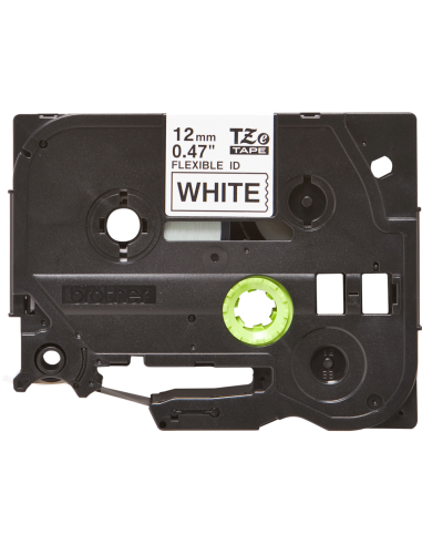 Brother - TZE-FX231 - Etiquettes - Noir sur Blanc 12 mm - Rouleau (1,2 cm x 8 m) - laminé flexi ID