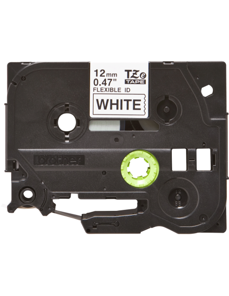 Brother - TZE-FX231 - Etiquettes - Noir sur Blanc 12 mm - Rouleau (1,2 cm x 8 m) - laminé flexi ID