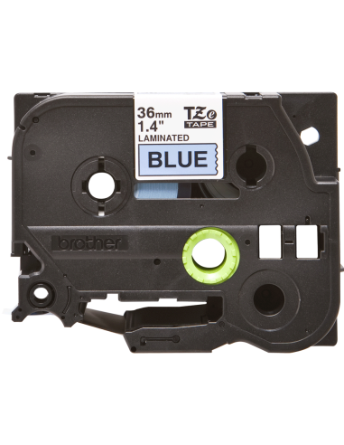 Brother - TZE-561 - Etiquettes - Noir sur Bleu - 36 mm - Rouleau (3,6 cm x 8 m) - autocollant laminé