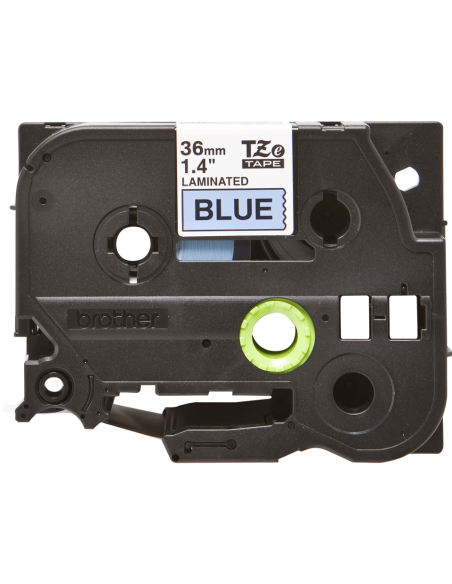 Brother - TZE-561 - Etiquettes - Noir sur Bleu - 36 mm - Rouleau (3,6 cm x 8 m) - autocollant laminé
