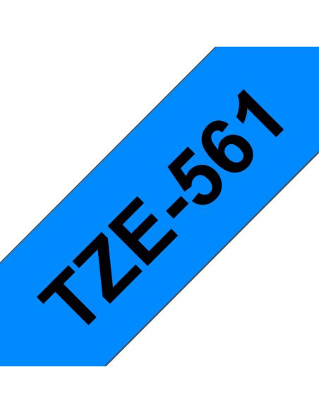 Brother - TZE-561 - Etiquettes - Noir sur Bleu - 36 mm - Rouleau (3,6 cm x 8 m) - autocollant laminé