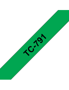 Brother - TC-791 - Ruban - Vert/Noir - 9 mm - Rouleau (0,9 cm) - laminé