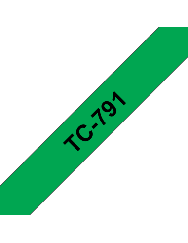 Brother - TC-791 - Ruban - Vert/Noir - 9 mm - Rouleau (0,9 cm) - laminé