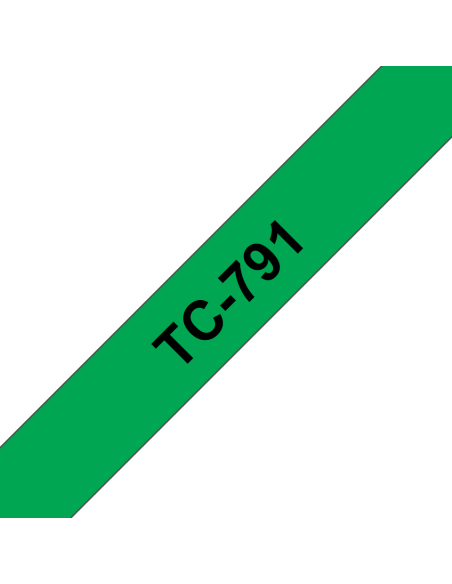 Brother - TC-791 - Ruban - Vert/Noir - 9 mm - Rouleau (0,9 cm) - laminé