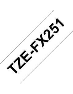 Brother - TZE-FX251 - Etiquettes - Noir sur Blanc - 24 mm - Rouleau (2,4 cm x 8 m) - laminé flexi ID