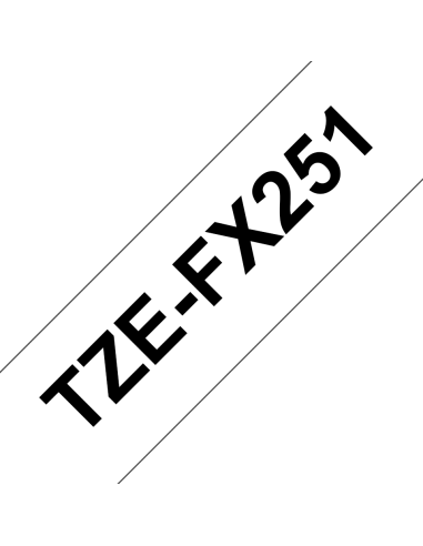 Brother - TZE-FX251 - Etiquettes - Noir sur Blanc - 24 mm - Rouleau (2,4 cm x 8 m) - laminé flexi ID
