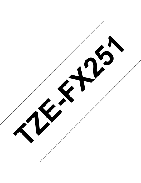 Brother - TZE-FX251 - Etiquettes - Noir sur Blanc - 24 mm - Rouleau (2,4 cm x 8 m) - laminé flexi ID
