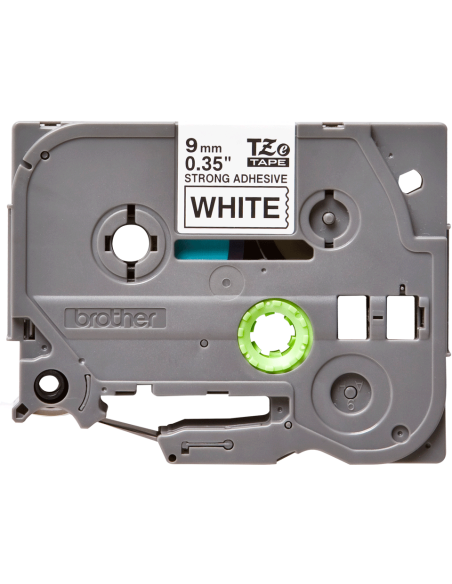 Brother - TZE-S221 - Etiquettes - Noir sur Blanc - 9 mm - Rouleau (0,9 cm x 8 m) - laminé adhésif renforcé