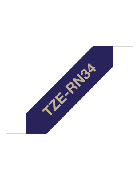 Brother - TZE-RN34 - Tape/TZERN34 12MM GOLD ON D BLUE RIBBON