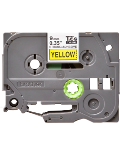 Brother - TZE-S621 - Etiquettes - Noir sur Jaune 9 mm - Rouleau (0,9  cm x 8 m) - laminé adhésif renforcé 2