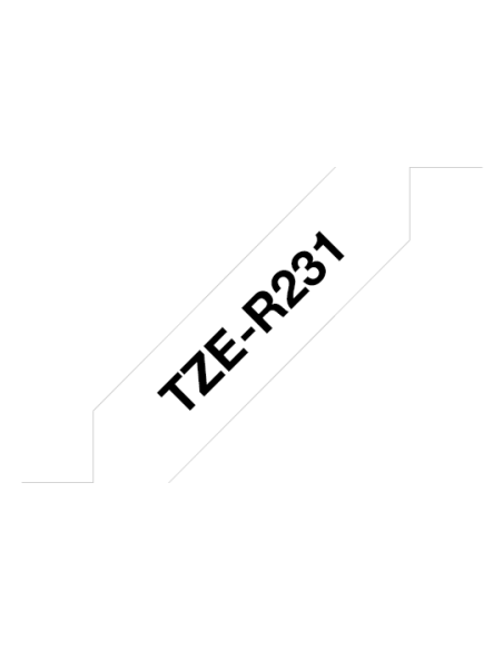 Brother - TZE-R231 - Tape/TZER231 12MM BLACK ON WHITE RIBBON