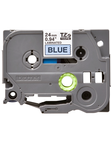 Brother - TZE-551 - Etiquettes - Noir sur Bleu - 24 mm - Rouleau (2,4 cm x 8 m) - autocollant laminé