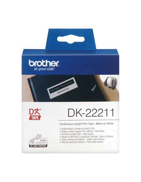 Brother - DK-22211 - Ruban continu suppport film adhésif de 15 m et largeur 29 mm