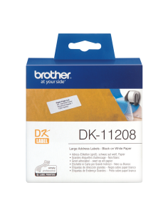 Brother - DK-11208 - Etiquettes pour adresses larges (38 x 90 mm) papier - 400 étiquettes  2