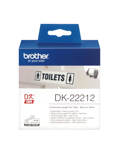 Brother - DK-22212 - Ruban - 62 mm - continu support film adhésif de 15 m et largeur 62 mm