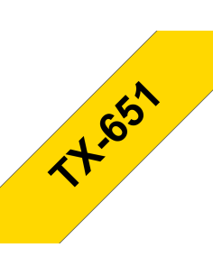Brother - TX-651 - Ruban - Noir/Jaune brillant - 24mm laminé