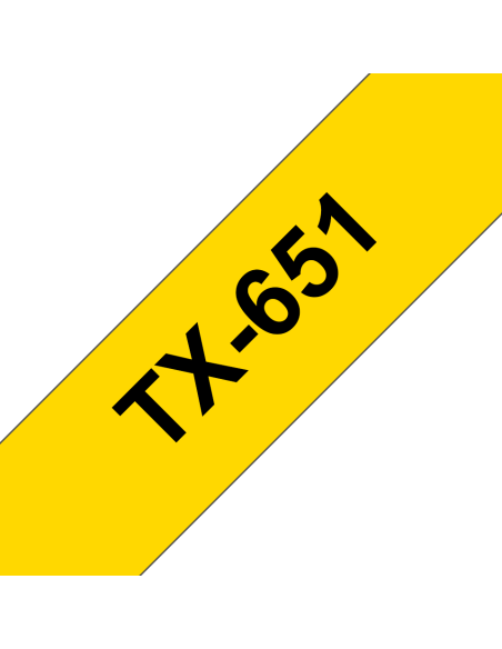 Brother - TX-651 - Ruban - Noir/Jaune brillant - 24mm laminé