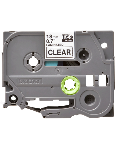 Brother - TZE-141 - Etiquettes - Noir sur Transparent - Rouleau (18 mm x 8 m) - autocollant lamainé