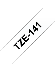 Brother - TZE-141 - Etiquettes - Noir sur Transparent - Rouleau (18 mm x 8 m) - autocollant lamainé