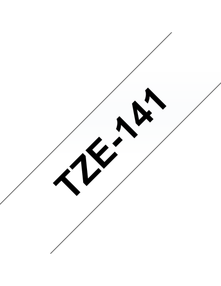 Brother - TZE-141 - Etiquettes - Noir sur Transparent - Rouleau (18 mm x 8 m) - autocollant lamainé