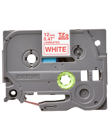 Brother - TZE-232 - Etiquettes - Rouge sur Blanc - Rouleau (12 mm x 8 m) - autocollant lamainé
