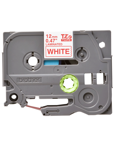 Brother - TZE-232 - Etiquettes - Rouge sur Blanc - Rouleau (12 mm x 8 m) - autocollant lamainé